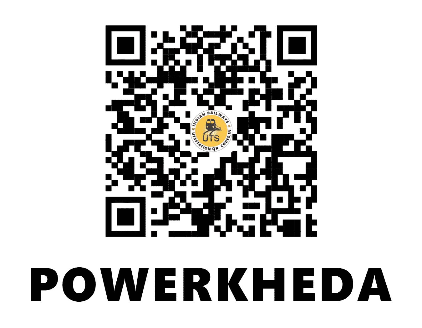 UTS QR Code for POWERKHEDA - PRKD - WC (MADHYA PRADESH)